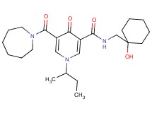 5-(1-azepanylcarbonyl)-1-sec-butyl-N-[(1-hydroxycyclohexyl)methyl]-4-oxo-1,4-dihydro-3-pyridinecarboxamide