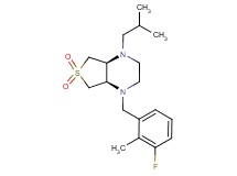 (4aS*,7aR*)-1-(3-fluoro-2-methylbenzyl)-4-isobutyloctahydrothieno[3,4-b]pyrazine 6,6-dioxide