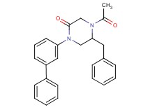 4-acetyl-5-benzyl-1-(3-biphenylyl)-2-piperazinone