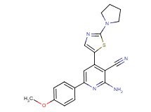 2-amino-6-(4-methoxyphenyl)-4-(2-pyrrolidin-1-yl-1,3-thiazol-5-yl)nicotinonitrile