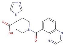 4-(1H-imidazol-1-yl)-1-(quinoxalin-5-ylcarbonyl)piperidine-4-carboxylic acid