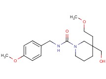 3-(hydroxymethyl)-N-(4-methoxybenzyl)-3-(2-methoxyethyl)-1-piperidinecarboxamide