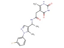 N-{1-[1-(3-fluorophenyl)-5-methyl-1H-pyrazol-4-yl]ethyl}-2-(6-methyl-2,4-dioxo-1,2,3,4-tetrahydropyrimidin-5-yl)acetamide