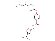 N-[(3-isopropyl-5-isoxazolyl)methyl]-4-{[1-(methoxyacetyl)-4-piperidinyl]oxy}benzamide