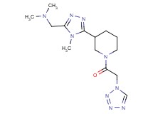 N,N-dimethyl-1-{4-methyl-5-[1-(1H-tetrazol-1-ylacetyl)piperidin-3-yl]-4H-1,2,4-triazol-3-yl}methanamine