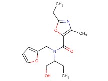 2-ethyl-N-(2-furylmethyl)-N-[1-(hydroxymethyl)propyl]-4-methyl-1,3-oxazole-5-carboxamide
