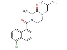 4-(5-chloro-1-naphthoyl)-1-isobutyl-3-methyl-2-piperazinone
