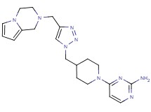 4-(4-{[4-(3,4-dihydropyrrolo[1,2-a]pyrazin-2(1H)-ylmethyl)-1H-1,2,3-triazol-1-yl]methyl}-1-piperidinyl)-2-pyrimidinamine bis(trifluoroacetate)