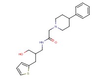 N-[3-hydroxy-2-(2-thienylmethyl)propyl]-2-(4-phenyl-1-piperidinyl)acetamide