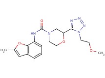 2-[1-(2-methoxyethyl)-1H-tetrazol-5-yl]-N-(2-methyl-1-benzofuran-7-yl)morpholine-4-carboxamide