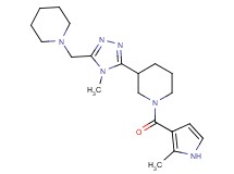 3-[4-methyl-5-(piperidin-1-ylmethyl)-4H-1,2,4-triazol-3-yl]-1-[(2-methyl-1H-pyrrol-3-yl)carbonyl]piperidine