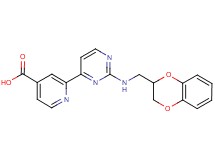 2-{2-[(2,3-dihydro-1,4-benzodioxin-2-ylmethyl)amino]pyrimidin-4-yl}isonicotinic acid