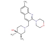 (3R*,4S*)-3,4-dimethyl-1-[(7-methyl-2-morpholin-4-ylquinolin-3-yl)methyl]piperidin-4-ol