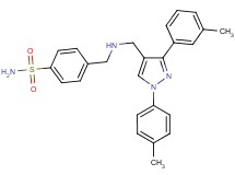 4-[({[3-(3-methylphenyl)-1-(4-methylphenyl)-1H-pyrazol-4-yl]methyl}amino)methyl]benzenesulfonamide