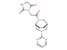 3-{2-oxo-2-[(1S*,5R*)-3-(2-pyrimidinyl)-3,6-diazabicyclo[3.2.2]non-6-yl]ethyl}-2,4-imidazolidinedione