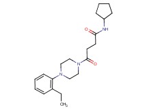 N-cyclopentyl-4-[4-(2-ethylphenyl)piperazin-1-yl]-4-oxobutanamide