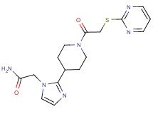 2-(2-{1-[(2-pyrimidinylthio)acetyl]-4-piperidinyl}-1H-imidazol-1-yl)acetamide