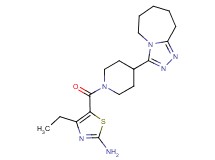4-ethyl-5-{[4-(6,7,8,9-tetrahydro-5H-[1,2,4]triazolo[4,3-a]azepin-3-yl)-1-piperidinyl]carbonyl}-1,3-thiazol-2-amine