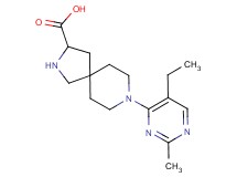 8-(5-ethyl-2-methyl-4-pyrimidinyl)-2,8-diazaspiro[4.5]decane-3-carboxylic acid