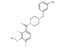 1-(2,4-difluoro-3-methoxybenzoyl)-4-(3-methylbenzyl)piperazine