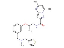 5,7-dimethyl-N-[2-(3-{[methyl(3-thienylmethyl)amino]methyl}phenoxy)propyl]pyrazolo[1,5-a]pyrimidine-2-carboxamide