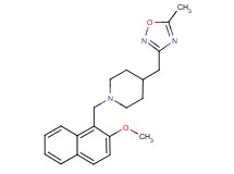1-[(2-methoxy-1-naphthyl)methyl]-4-[(5-methyl-1,2,4-oxadiazol-3-yl)methyl]piperidine