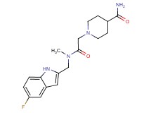 1-{2-[[(5-fluoro-1H-indol-2-yl)methyl](methyl)amino]-2-oxoethyl}-4-piperidinecarboxamide
