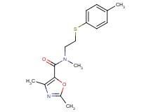N,2,4-trimethyl-N-{2-[(4-methylphenyl)thio]ethyl}-1,3-oxazole-5-carboxamide