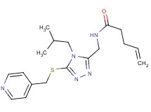 N-({4-isobutyl-5-[(4-pyridinylmethyl)thio]-4H-1,2,4-triazol-3-yl}methyl)-4-pentenamide