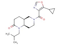 (4aS*,8aR*)-6-[(5-cyclopropyl-1,3-oxazol-4-yl)carbonyl]-1-isobutyloctahydro-1,6-naphthyridin-2(1H)-one