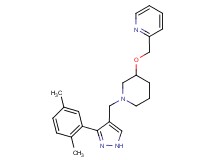 2-{[(1-{[3-(2,5-dimethylphenyl)-1H-pyrazol-4-yl]methyl}piperidin-3-yl)oxy]methyl}pyridine