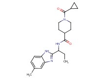 1-(cyclopropylcarbonyl)-N-[1-(5-methyl-1H-benzimidazol-2-yl)propyl]-4-piperidinecarboxamide