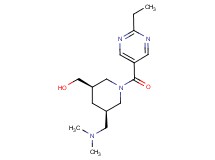 {(3R*,5R*)-5-[(dimethylamino)methyl]-1-[(2-ethylpyrimidin-5-yl)carbonyl]piperidin-3-yl}methanol
