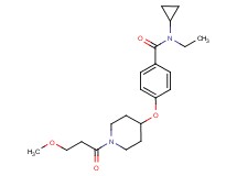 N-cyclopropyl-N-ethyl-4-{[1-(3-methoxypropanoyl)piperidin-4-yl]oxy}benzamide