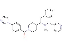 (1-{1-[4-(1H-imidazol-1-yl)benzoyl]-4-piperidinyl}-2-phenylethyl)methyl(3-pyridinylmethyl)amine