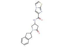 N-[1-(2,3-dihydro-1H-inden-2-yl)-5-oxopyrrolidin-3-yl]imidazo[2,1-b][1,3]thiazole-6-carboxamide