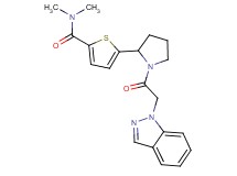 5-[1-(1H-indazol-1-ylacetyl)-2-pyrrolidinyl]-N,N-dimethyl-2-thiophenecarboxamide