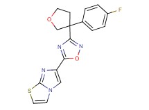 6-{3-[3-(4-fluorophenyl)tetrahydro-3-furanyl]-1,2,4-oxadiazol-5-yl}imidazo[2,1-b][1,3]thiazole