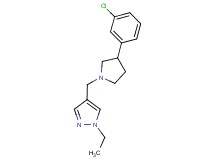 4-{[3-(3-chlorophenyl)pyrrolidin-1-yl]methyl}-1-ethyl-1H-pyrazole
