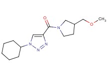 1-cyclohexyl-4-{[3-(methoxymethyl)-1-pyrrolidinyl]carbonyl}-1H-1,2,3-triazole