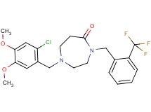 1-(2-chloro-4,5-dimethoxybenzyl)-4-[2-(trifluoromethyl)benzyl]-1,4-diazepan-5-one