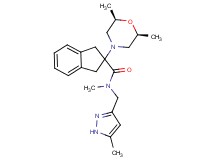 2-[(2R*,6S*)-2,6-dimethyl-4-morpholinyl]-N-methyl-N-[(5-methyl-1H-pyrazol-3-yl)methyl]-2-indanecarboxamide