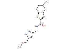 N-{[5-(methoxymethyl)-1H-pyrazol-3-yl]methyl}-5-methyl-4,5,6,7-tetrahydro-1-benzothiophene-2-carboxamide