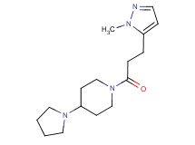 1-[3-(1-methyl-1H-pyrazol-5-yl)propanoyl]-4-pyrrolidin-1-ylpiperidine