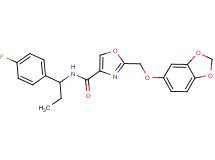 2-[(1,3-benzodioxol-5-yloxy)methyl]-N-[1-(4-fluorophenyl)propyl]-1,3-oxazole-4-carboxamide