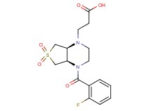 3-[(4aR*,7aS*)-4-(2-fluorobenzoyl)-6,6-dioxidohexahydrothieno[3,4-b]pyrazin-1(2H)-yl]propanoic acid