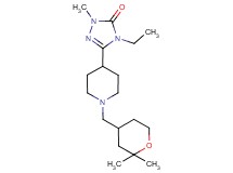 5-{1-[(2,2-dimethyltetrahydro-2H-pyran-4-yl)methyl]piperidin-4-yl}-4-ethyl-2-methyl-2,4-dihydro-3H-1,2,4-triazol-3-one