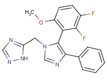 5-{[5-(2,3-difluoro-6-methoxyphenyl)-4-phenyl-1H-imidazol-1-yl]methyl}-1H-1,2,4-triazole