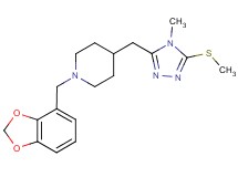 1-(1,3-benzodioxol-4-ylmethyl)-4-{[4-methyl-5-(methylthio)-4H-1,2,4-triazol-3-yl]methyl}piperidine