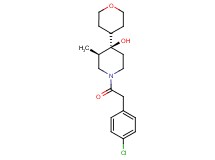 (3R*,4R*)-1-[(4-chlorophenyl)acetyl]-3-methyl-4-(tetrahydro-2H-pyran-4-yl)-4-piperidinol